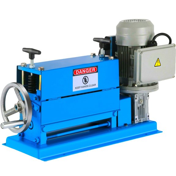 Industrial Wire Stripper Machine - 11 Channels 10 Blades, 0.06-1.5 Inch, Manual Crank for Copper Wire Recycling
