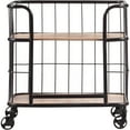 thumbnail image 1 of Industrial Wood and Metal Trolley Bar Cart, 1 of 5