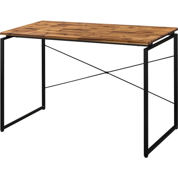Industrial Writing Desk with Sled Base and Wooden Top / Create a Practical Home Office