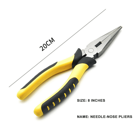 Industrial-grade Wire Cutters Multi-functional Pliers High Carbon Steel Needle-nosed Pliers, 6-inch and 8-inch Inclined Nozzles