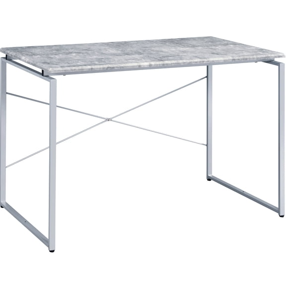 Industrial - style Rectangular Desk with Metal Sled Base for Functional Home Work