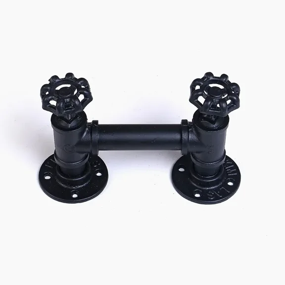 Industrial style iron pipe wall rack handle bar wall decoration wall rack household cabinet door handle