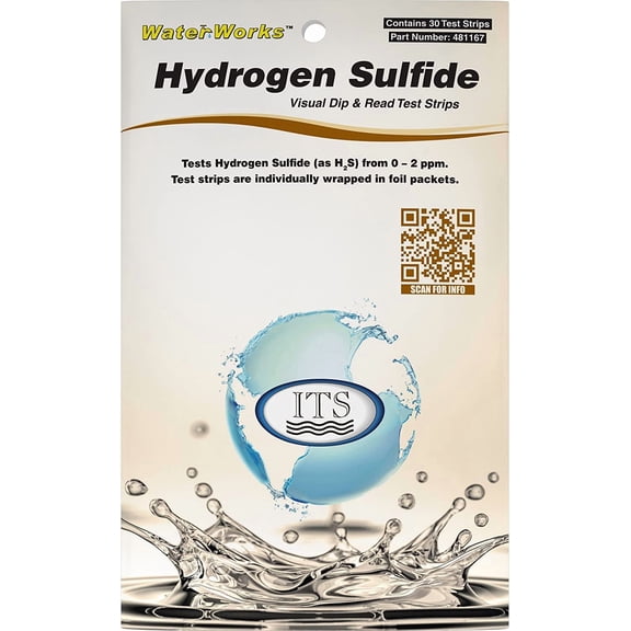 Industrial test system 481167 hydrogen sulfide water quality test strips, 30 foil packaged tests