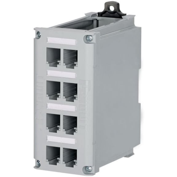 Panduit CDPP8RG DIN Rail Mount Patch Panel 8 Port