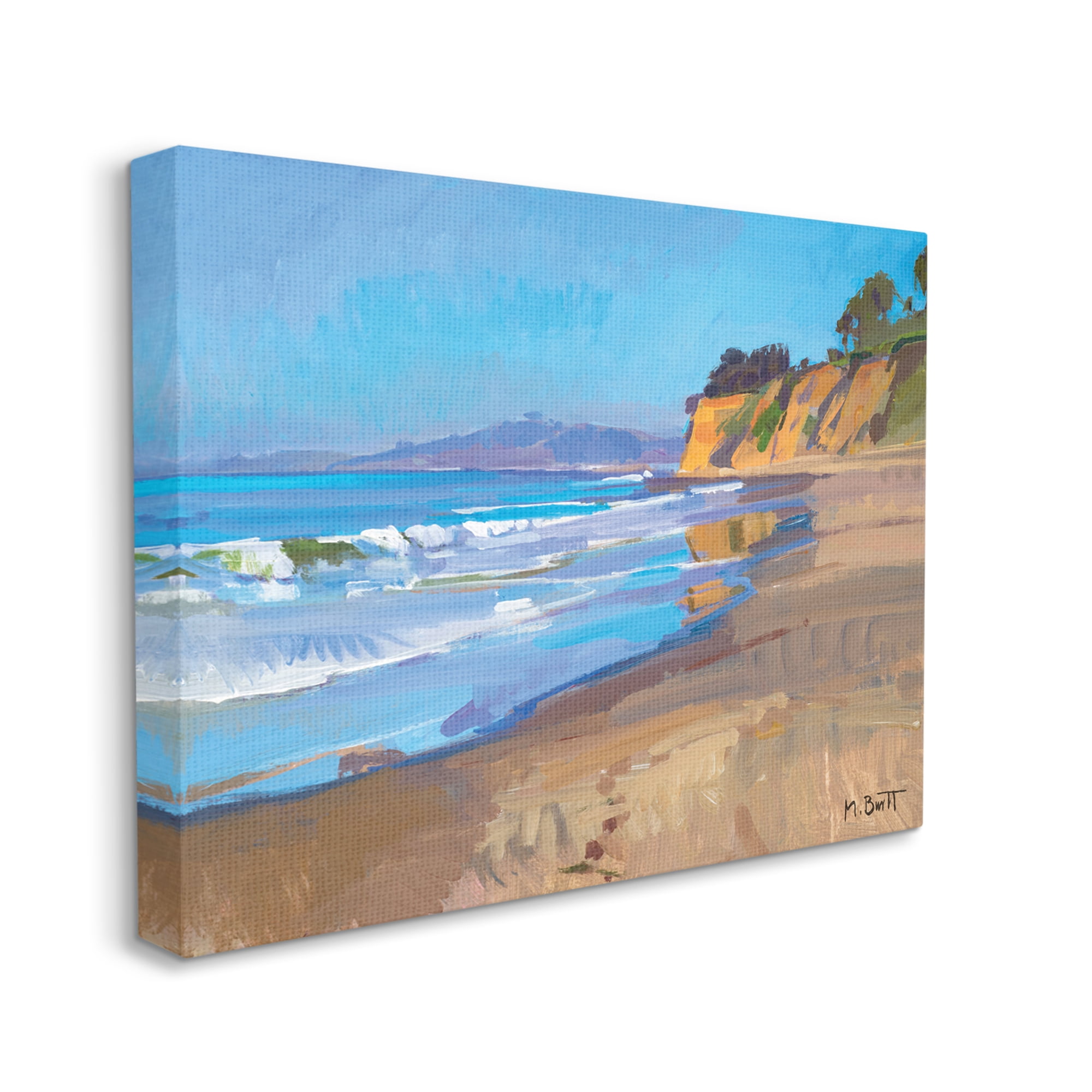 Industries Changing Tides Tropical Summer Beach Coastline 48 in x 36 in Painting Canvas Art Print, by Stupell Home Décor