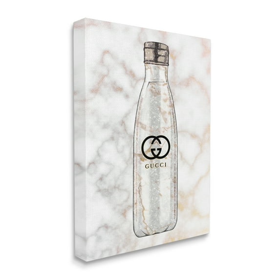 Industries Chic Sports Bottle Glam Fashion over Marble 30 in x 40 in Painting Canvas Art Print, by Stupell Home Décor