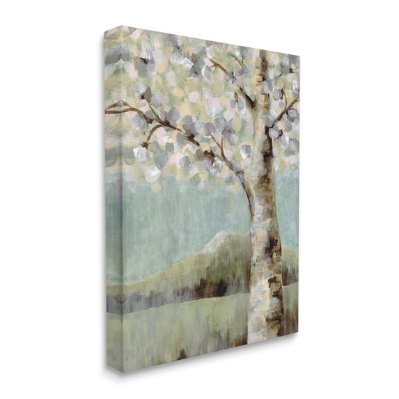 Stupell Industries Flowers Blooming on Neutral Tree Landscape,36 x 48,Designed by Doris Charest
