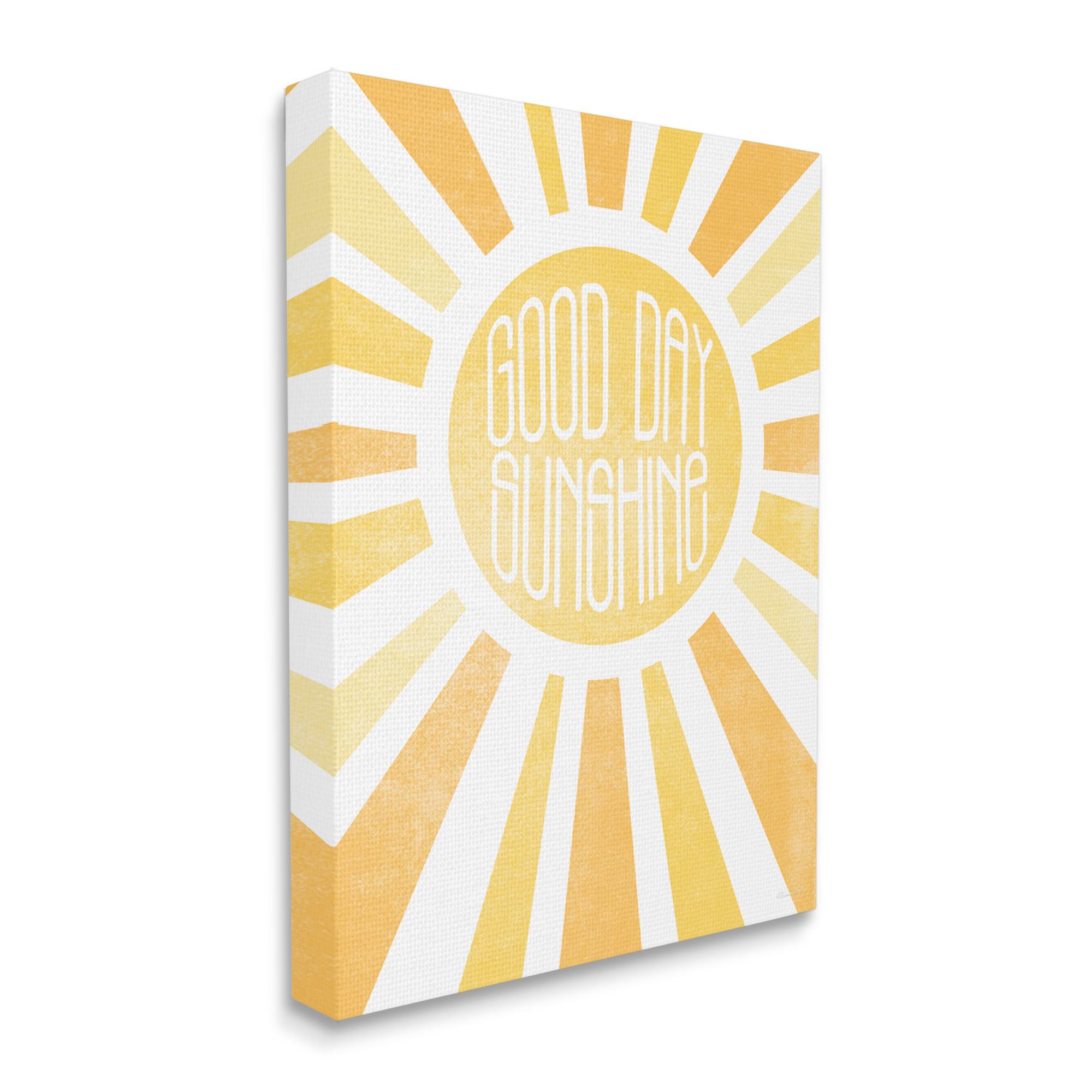 Stupell Industries Good Day Sunshine Greeting Bright Yellow Rays ,36 x 48,Designed by Susan Ball