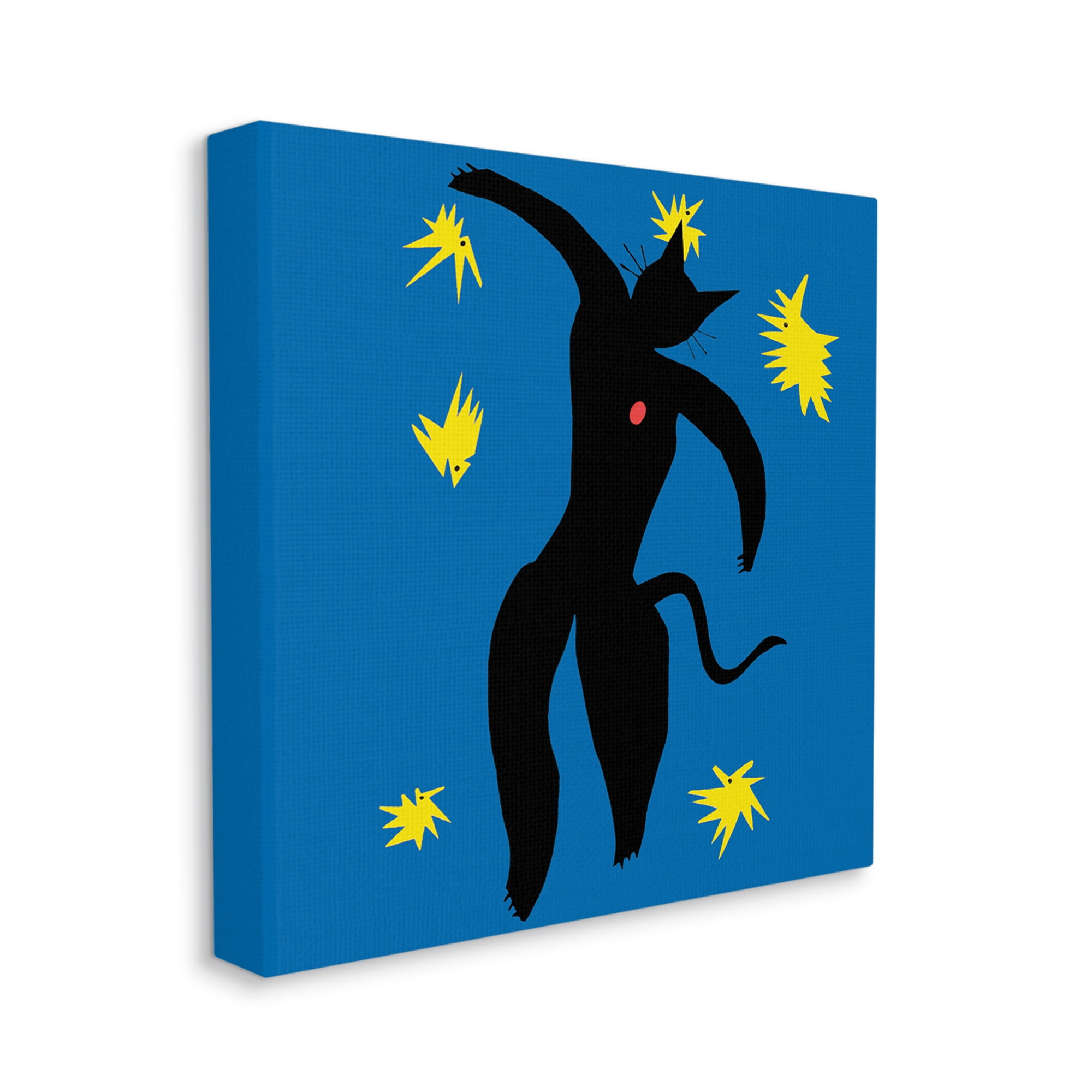 Industries Matisse Cat Icarus Classic Parody 36 in x 36 in Painting Canvas Art Print, by Stupell Home Décor