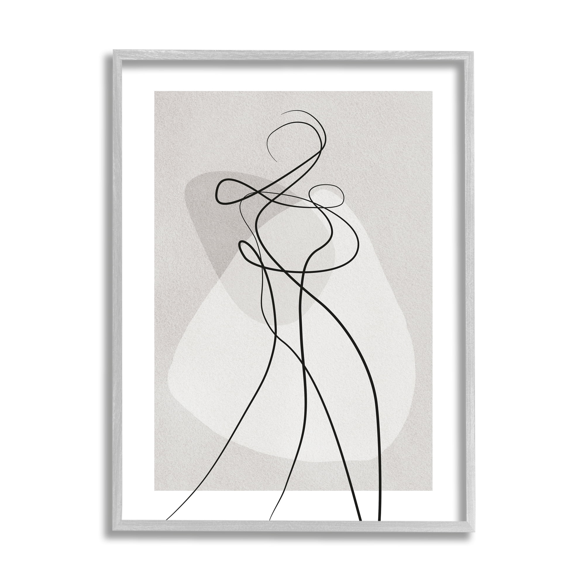 Industries Surreal Figure Expressive Body Abstract Contemporary 11 in x 14 in Framed Painting Art Prints, by Stupell Home Décor