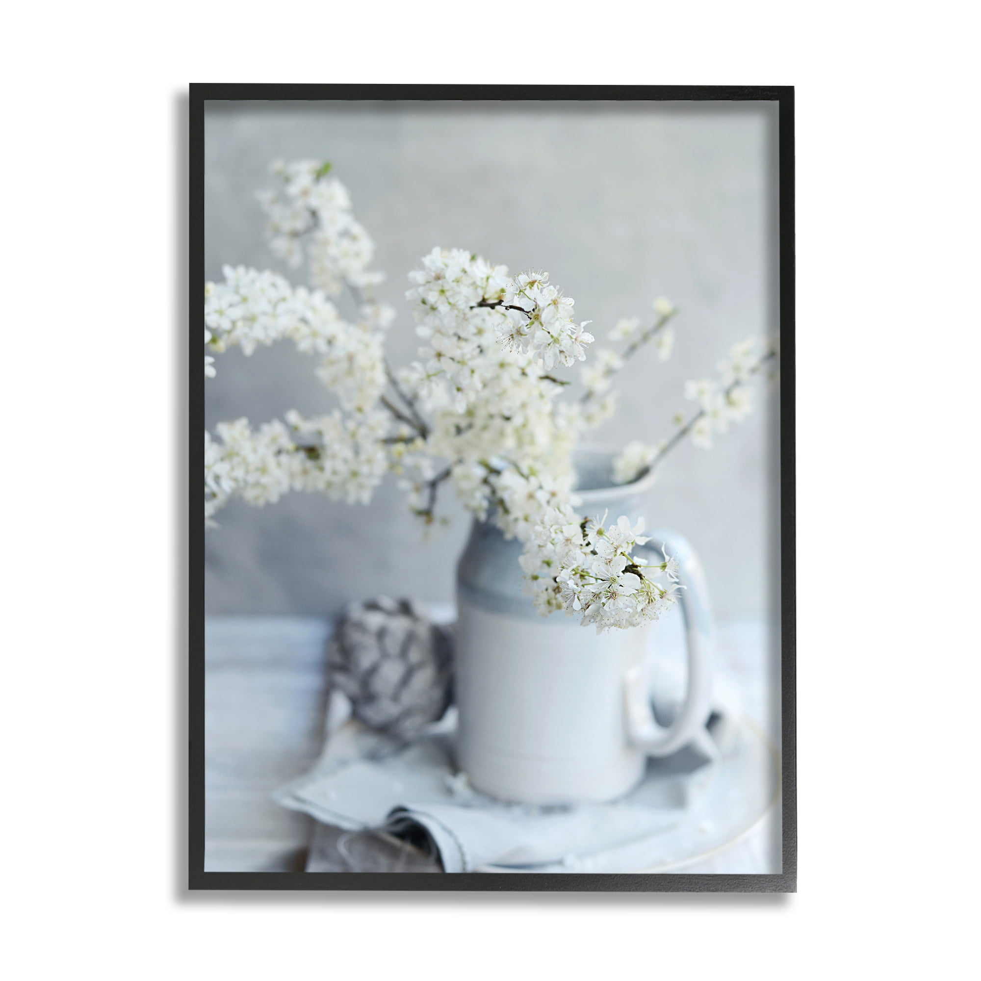 Stupell Industries White Blossom Florals in Soft Country Mug,11 x 14,Designed by Sarah Gardner