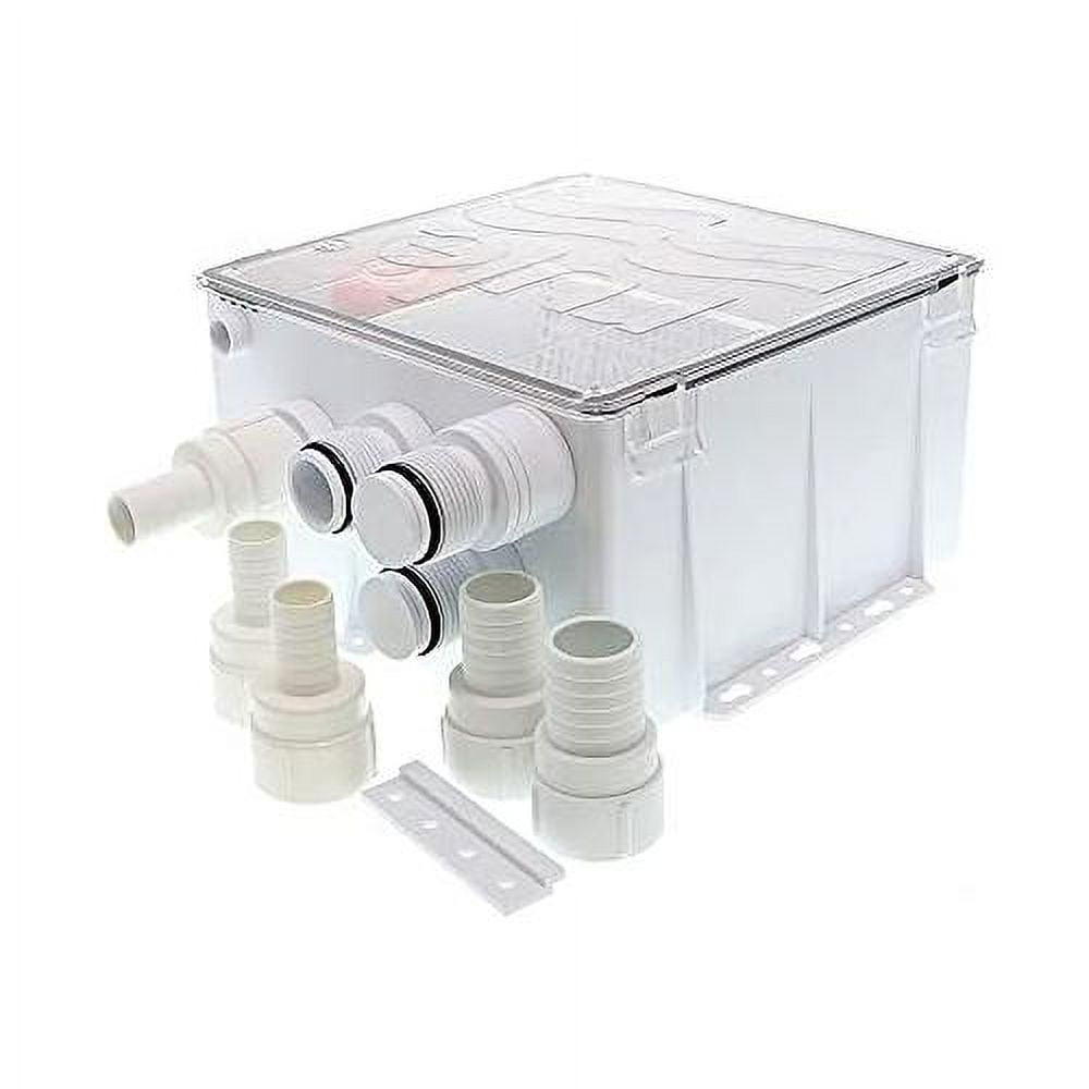 Industries White Standard 98B Shower Drain Kit 800 GPH 12V