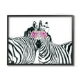 thumbnail image 1 of Industries Zebra Safari Animal Pair Pink Sunglasses Wild Pattern 30 in x 24 in Framed Painting Art Print, by Stupell Home Décor, 1 of 5