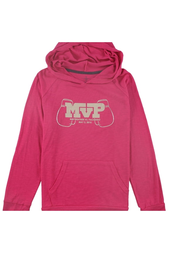 Womens MVP Mayweather Vs. Pacquiao Hoodie Sweatshirt, Pink, X-Large