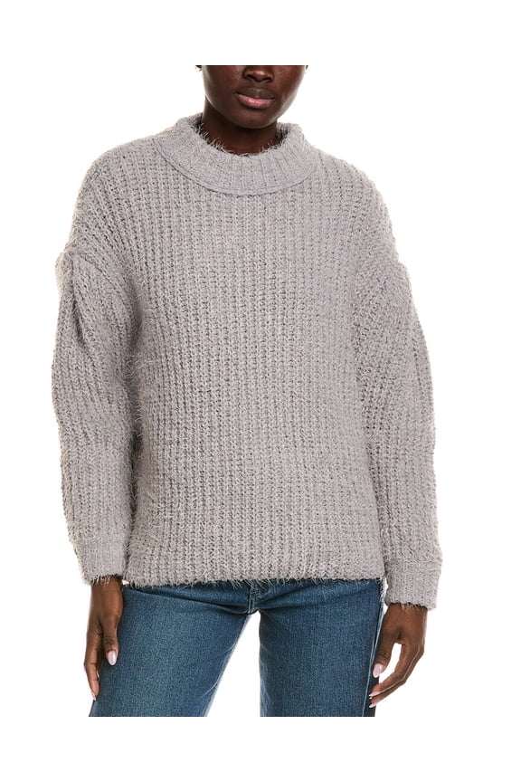 womens  Chunky Pullover Sweater, xs, Gray