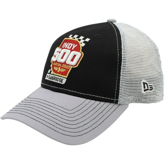 Indy 500 Mens two-tone Trucker Hat, Black, One Size