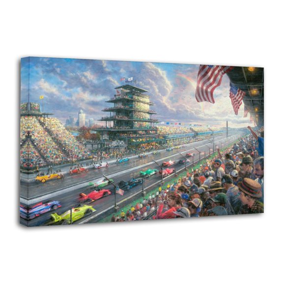 Indy Excitement 100 Years of Racing Atindianapolis Motor Speedway Poster Cool Artworks Painting Wall Art Canvas Prints Hanging Picture Home Decor Posters Gift 16x24inch(40x60cm)