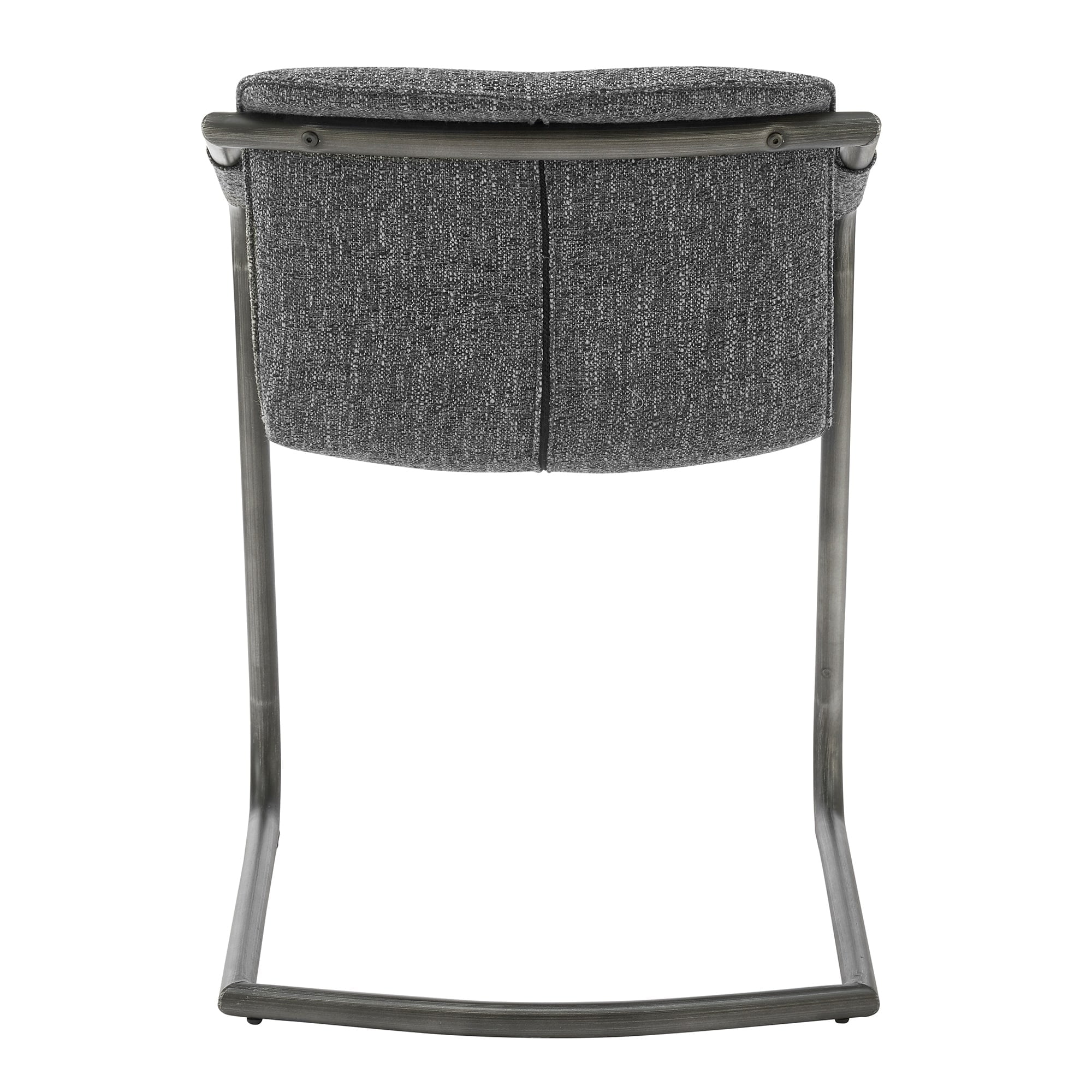 Blazer Dark Gray Upholstered Metal Side Chair