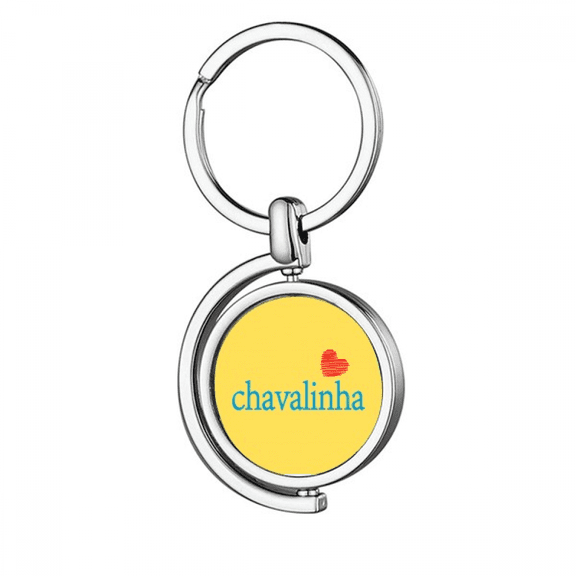 Indy I Love You Affection Language Simple Rotating Keychain Metal Keyring Holder