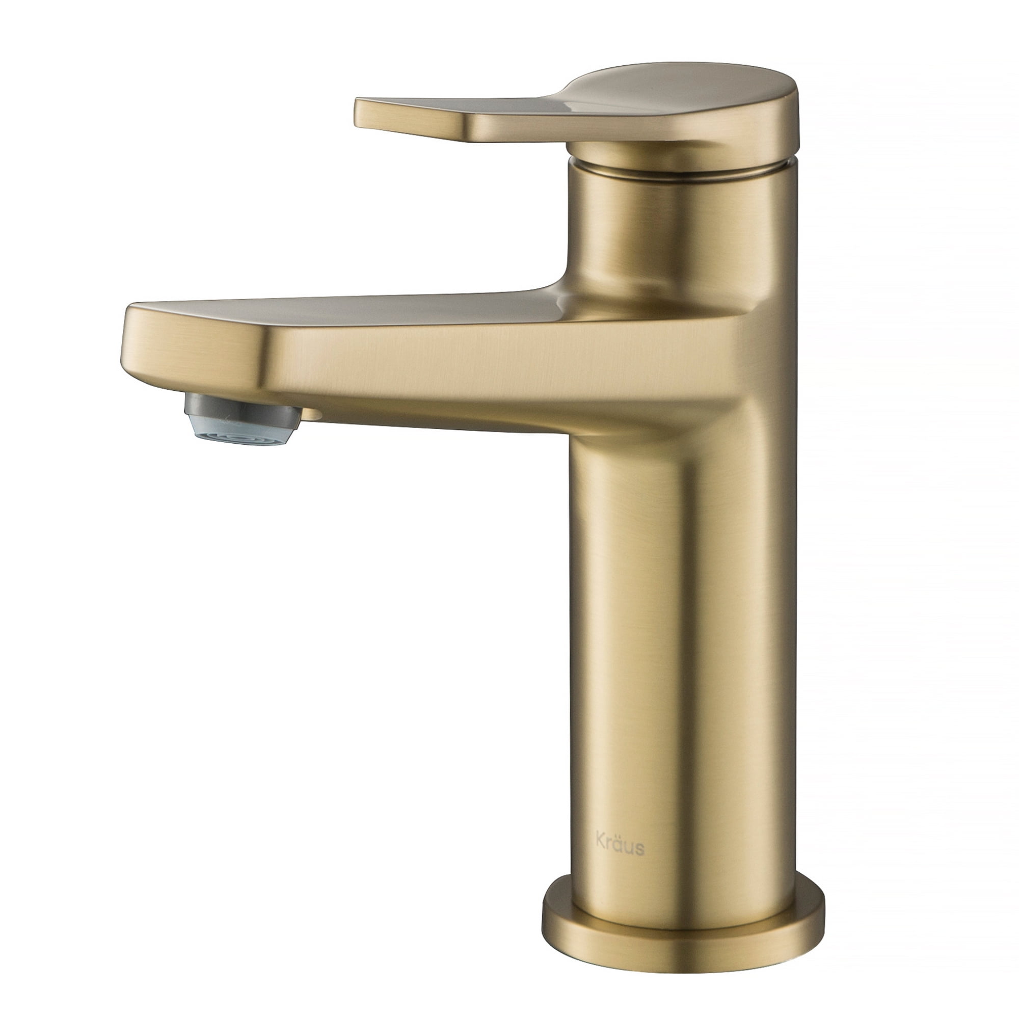 Brushed Gold Stainless Steel Single Hole Bathroom Faucet
