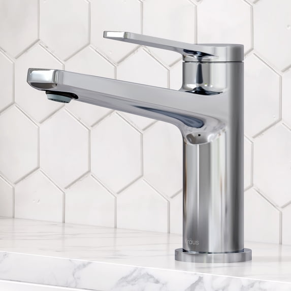 Indy Single Handle Bathroom Faucet with Matching Pop-Up Drain in Chrome