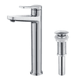 thumbnail image 1 of Indy™ Single Handle Vessel Bathroom Faucet with Matching Pop-Up in Chrome, 1 of 11