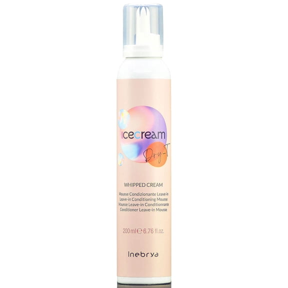Inebrya Ice Cream Dry-T Whipped Cream Leave-In Conditioning Mousse - 6.76 oz