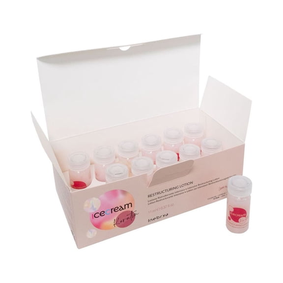 Inebrya Ice Cream Keratin Restructuring Lotion - 12 Vials / 0.37 oz