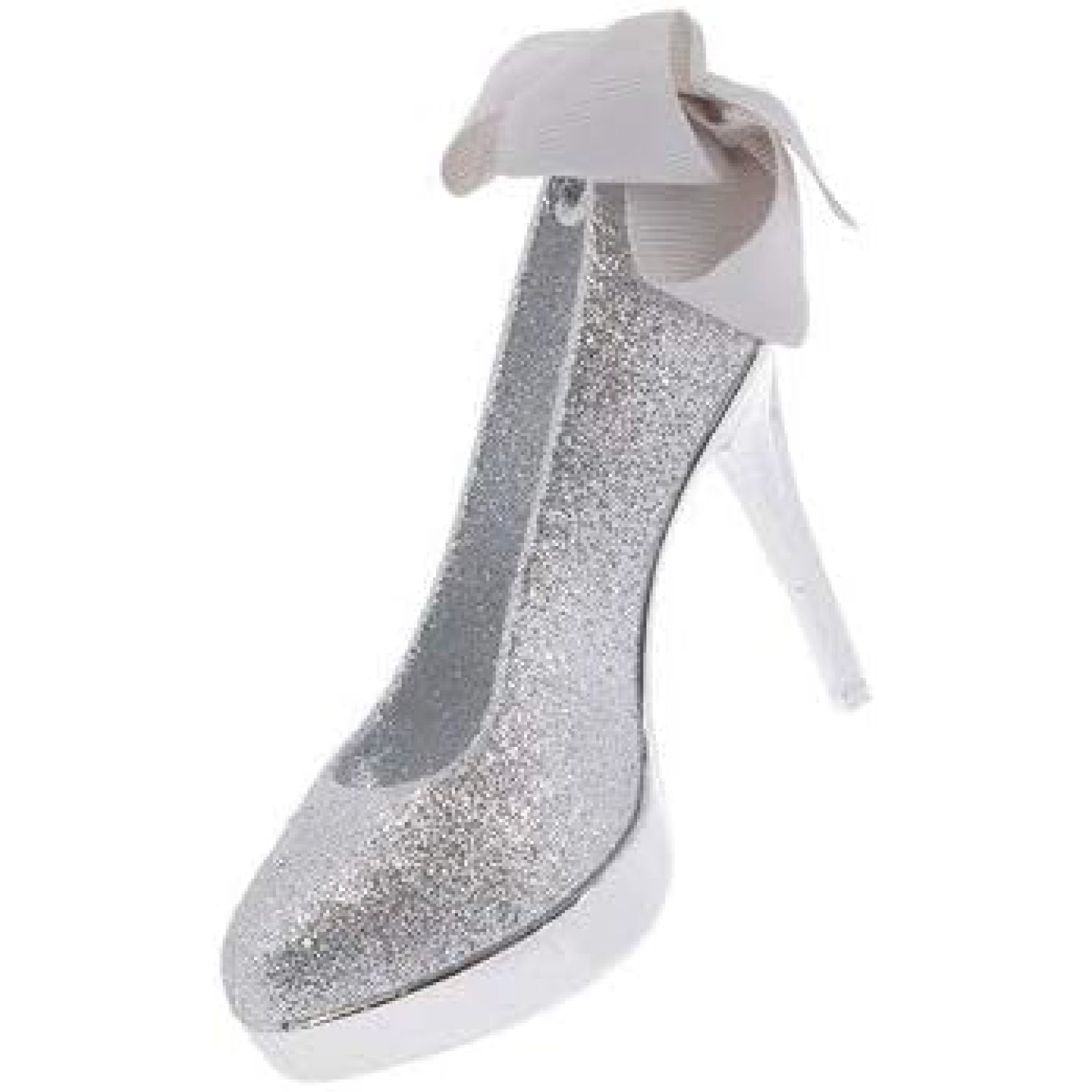 Inenity QUIETTCEX Silver Glitter High Heel Shoe Ornament Christmas Tree