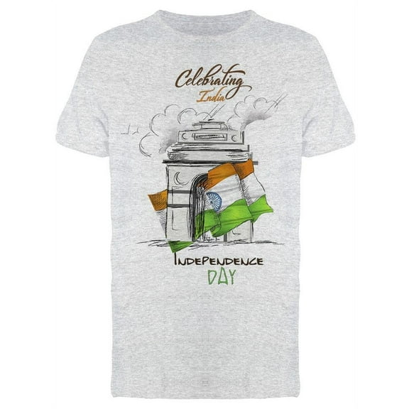 Inependence Day In India T-Shirt Men -Image by Shutterstock Men T-Shirt, Male Small