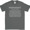 thumbnail image 1 of Ineptocracy T-Shirt USA Freedom America Patriots Political Gift Text Tee - Charcoal, L, 1 of 1