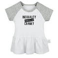 thumbnail image 1 of Inequality Makes Me Cranky Funny Dresses For Baby, Newborn Babies Skirts, Infant Princess Dress, 0-24M Kids Graphic Clothes (Gray Raglan Dresses, 12-18 Months), 1 of 5