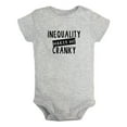 thumbnail image 1 of Inequality Makes Me Cranky Funny Rompers For Babies, Newborn Baby Unisex Bodysuits, Infant Jumpsuits, Toddler 0-24 Months Kids One-Piece Oufits (Gray, 0-6 Months), 1 of 4