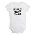 thumbnail image 1 of Inequality Makes Me Cranky Funny Rompers For Babies, Newborn Baby Unisex Bodysuits, Infant Jumpsuits, Toddler 0-24 Months Kids One-Piece Oufits (White, 0-6 Months), 1 of 4