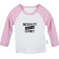 thumbnail image 1 of Inequality Makes Me Cranky Funny T shirt For Baby, Newborn Babies T-shirts, Infant Tops, 0-24M Kids Graphic Tees Clothing (Long Pink Raglan T-shirt, 18-24 Months), 1 of 4