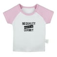 thumbnail image 1 of Inequality Makes Me Cranky Funny T shirt For Baby, Newborn Babies T-shirts, Infant Tops, 0-24M Kids Graphic Tees Clothing (Short Pink Raglan T-shirt, 18-24 Months), 1 of 4