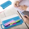 thumbnail image 1 of Inerposs 1-Pack Large Capacity Plastic Pencil Box, Clear Organizer with Snap-tight Lid, Stackable Office Storage Box for Pens, Pencils, and Small Supplies(8.38''x3.93''x1.57'' ), 1 of 8