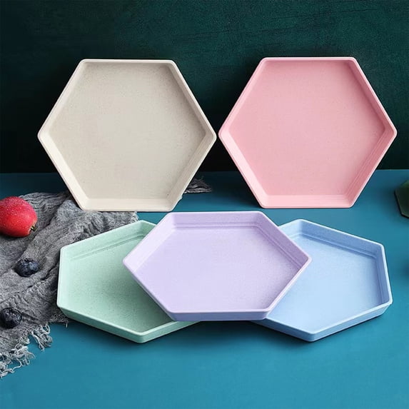 Inerposs 10 Piece Cutlery Set, Food Tray Bowl Set, Space Saving Plates, Multi-Purpose Dining Set, Perfect for Snacks and Fruits