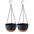 thumbnail image 1 of Inerposs 2 Pack Hanging Planters for Indoor&Outdoor Plants, Automatic Water Absorption Pot, Space-Saving Plastic Hanging Basket Flower Pot for Home, 1 of 6