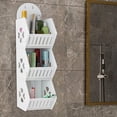 thumbnail image 1 of Inerposs 3 Tier Wall Mounted Storage Rack, Bathroom Organizer for Toiletries, Space Saving Laundry Room Shelf, Sturdy PVC Shower Storage Solution, Ideal for Stylish Home Organization, 1 of 6