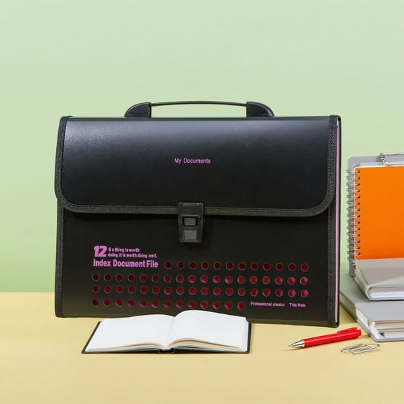 Inerposs A4 Multi-Pocket File Folder, Accordion Storage Bag, Document Organizer, Expandable Compartment Storage, Office File Management Solution