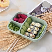 Inerposs Adult Bento Box: Stackable 3-Compartment Meal Prep Container for Work, School, and Travel - Microwave Safe Snack Containers