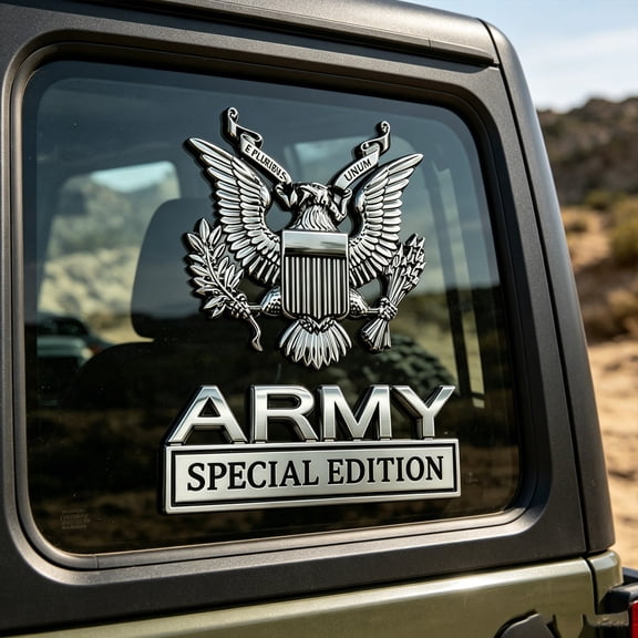 Inerposs Alloy Finish Metal Emblem Sticker, Durable Car Decor Emblem, Strong Adhesive Car Accessory, Personalize Your Vehicle, Ideal for Car Enthusiasts and Customization