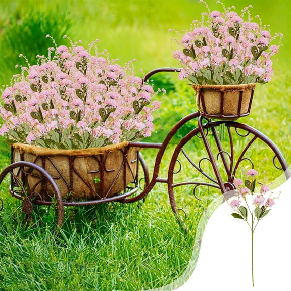 Inerposs Artificial Flowers, Silk Flowers, 5 Pronged Ball Chrysanthemum, Wedding Decoration, Home Decor, Lifelike Synthetic Greenery