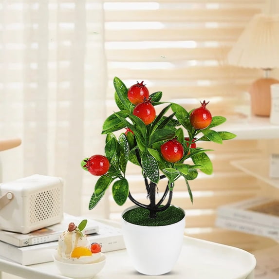 Inerposs Artificial Potted Plant, Simulation Pachycarpus Fortunei, Decorative Bonsai, Indoor Home Decoration, Elegant Living Room Decor, Perfect Gift for Housewarming