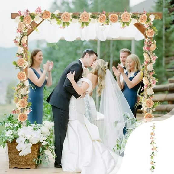 Inerposs Artificial Rose Flower Decorative Rattan, Faux Floral Vine for Wedding Decor, Versatile Indoor Outdoor Decoration, Perfect for Home Party Arrangements, Ideal Gift for Loved Ones