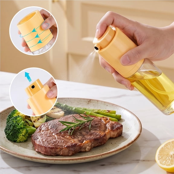 Inerposs Atomized Oil Spray Bottle, Leak-proof Oil Dispenser, Healthy Cooking Tool, Kitchen Essential for Oil Control, Food-grade Glass Solution