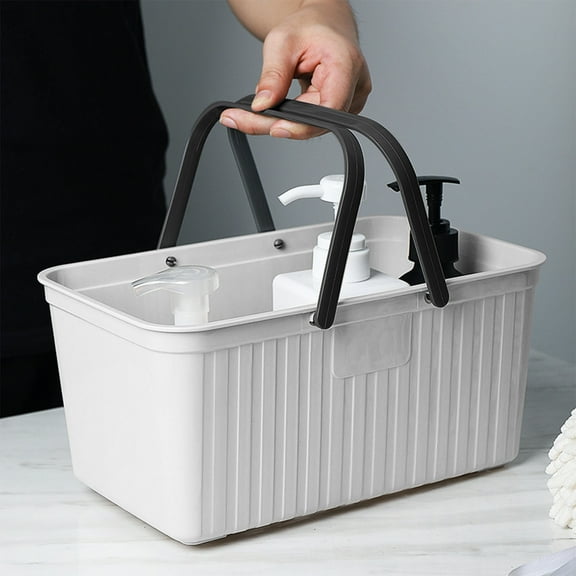 Inerposs Bath Basket Portable Toiletry Basket Bathroom Plastic Toiletry Storage Basket Draining Bath Basket Bath Storage Basket