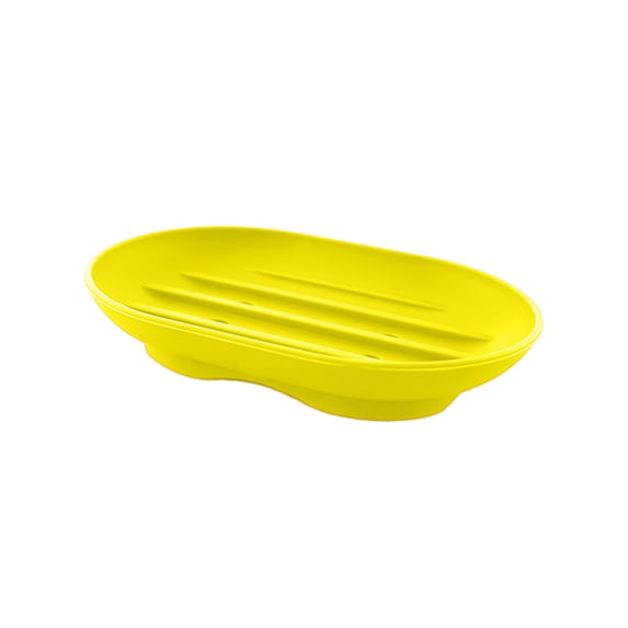Inerposs Brightly Colored Non Slip Soap Draining Soap Box, Bathroom Soap Holder Rack, Easy to Use Soap Organizing Tray, Durable Silicone Soap Dish for Home Decor