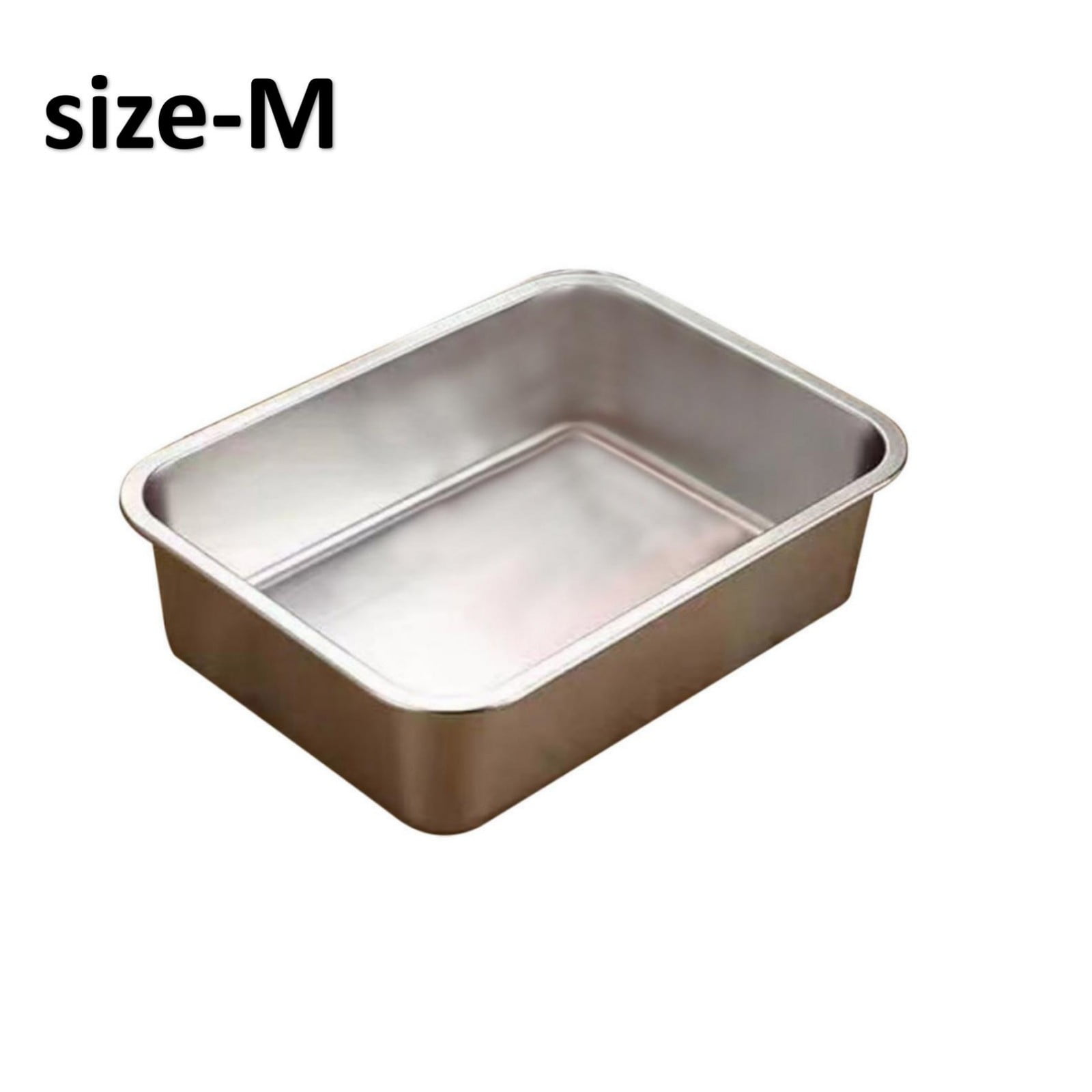 Stainless Steel Cat Litter Box, Extra Large Metal Litter Pan, Rustproof Non-Stick Kitty Litter Tray, Odor-Free Durable Litter Box for Pets, Easy Clean Litter Basin for Home
